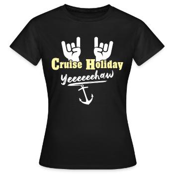 Croisière en bateau de croisière - T-shirt Femme - noir - Devant - AI Model Female 172 dark (172cm)