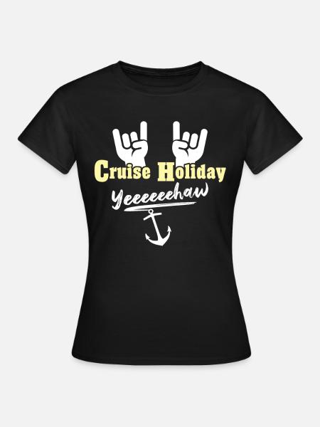 Kreuzfahrtschiff Kreuzfahrt - Frauen T-Shirt - Schwarz