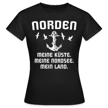 Norden Nordener - Frauen T-Shirt - Schwarz - Vorne - AI Model Female 172 dark (172cm)