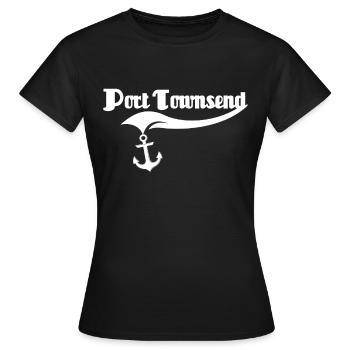 Port Townsend, Washington - Women's T-Shirt - black - Front - AI Model Female 172 dark (172cm)