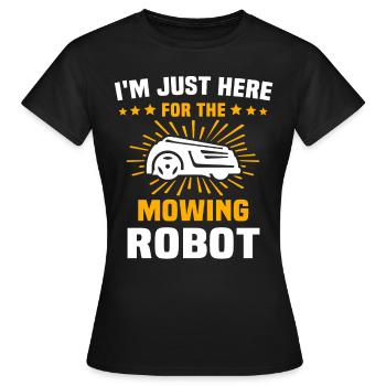Tondeuse à gazon robotisée Tondeuse à gazon robotisée - T-shirt Femme - noir - Devant - AI Model Female 172 dark (172cm)