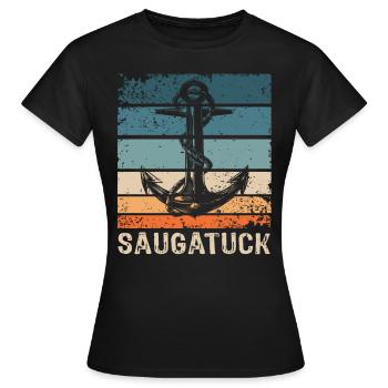 Saugatuck (Michigan) - T-shirt Femme - noir - Devant - AI Model Female 172 dark (172cm)