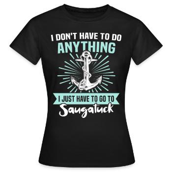 Saugatuck (Michigan) - T-shirt Femme - noir - Devant - AI Model Female 172 dark (172cm)
