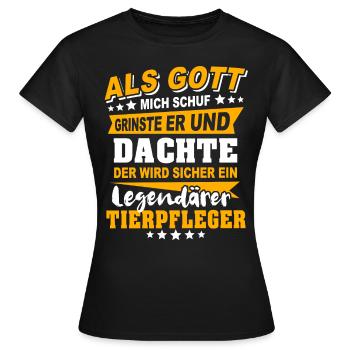 Tierpfleger Sprüche - Frauen T-Shirt - Schwarz - Vorne - AI Model Female 172 dark (172cm)