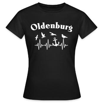 Oldenburg EKG Oldenburger - Frauen T-Shirt - Schwarz - Vorne - AI Model Female 172 dark (172cm)