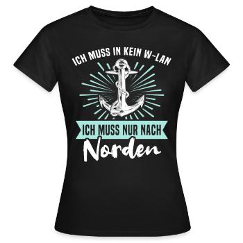Norden Urlaub Nordener - Frauen T-Shirt - Schwarz - Vorne - AI Model Female 172 dark (172cm)