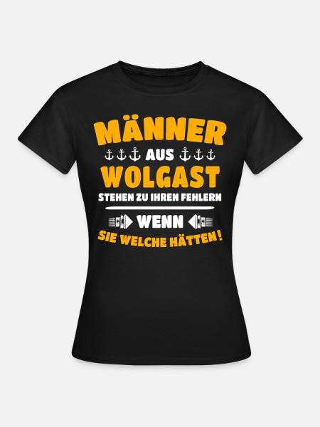 Wolgast Mann Wolgaster Männer - Frauen T-Shirt - Schwarz