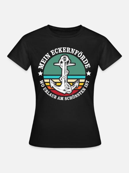 Eckernförde Urlaub - Frauen T-Shirt - Schwarz