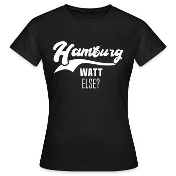 Hamburg Hamburger - Frauen T-Shirt - Schwarz - Vorne - AI Model Female 172 dark (172cm)
