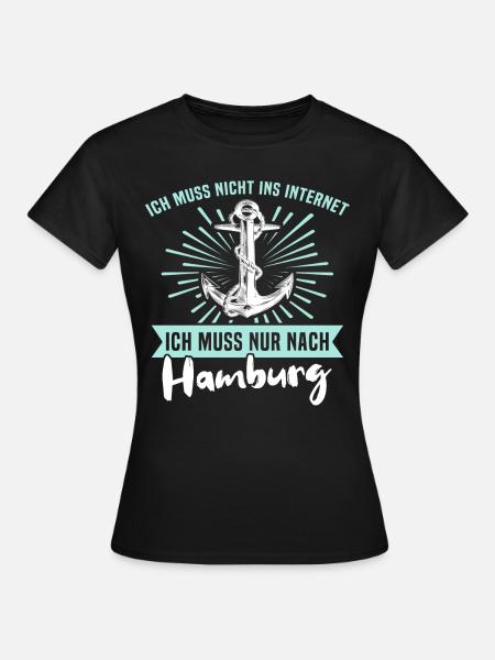 Hamburg Hamburger - Frauen T-Shirt - Schwarz