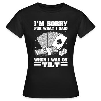 Poker - Frauen T-Shirt - Schwarz - Vorne - AI Model Female 172 dark (172cm)