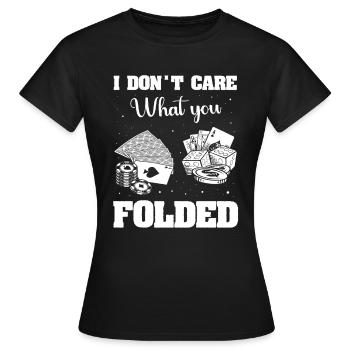 Poker Poker Players Poker Cards - Women's T-Shirt - black - Front - AI Model Female 172 dark (172cm)