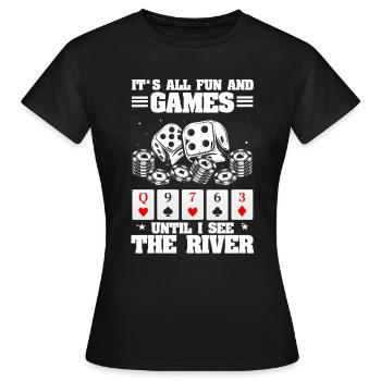 Poker Poker Players Poker - Women's T-Shirt - black - Front - AI Model Female 172 dark (172cm)