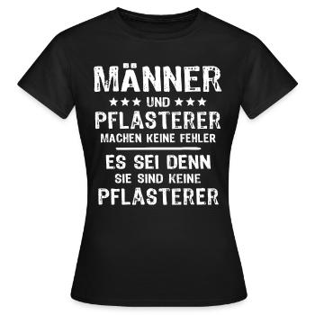 Pflasterer - Frauen T-Shirt - Schwarz - Vorne - AI Model Female 172 dark (172cm)
