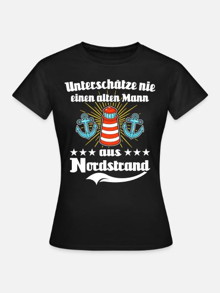 Nordstrand Mann - Frauen T-Shirt - Schwarz
