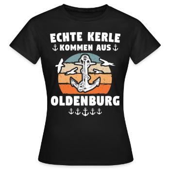 Oldenburg Oldenburger - Frauen T-Shirt - Schwarz - Vorne - AI Model Female 172 dark (172cm)