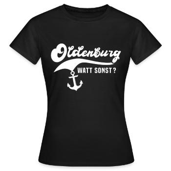 Oldenburg Oldenburger - Frauen T-Shirt - Schwarz - Vorne - AI Model Female 172 dark (172cm)