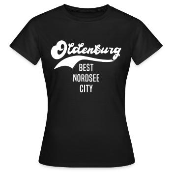 Oldenburg Oldenburger - Frauen T-Shirt - Schwarz - Vorne - AI Model Female 172 dark (172cm)