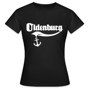 Oldenburg Oldenburger - Frauen T-Shirt - Schwarz - Vorne - AI Model Female 172 dark (172cm)