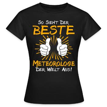 Meteorologe Geschenkidee - Frauen T-Shirt - Schwarz - Vorne - AI Model Female 172 dark (172cm)