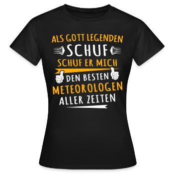 Meteorologe - Frauen T-Shirt - Schwarz - Vorne - AI Model Female 172 dark (172cm)