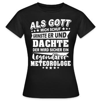 Meteorologe - Frauen T-Shirt - Schwarz - Vorne - AI Model Female 172 dark (172cm)