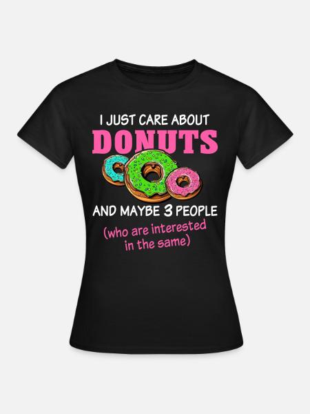 Donut Liebe Doughnut - Frauen T-Shirt - Schwarz