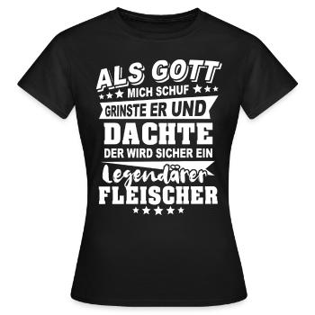 Fleischer - Frauen T-Shirt - Schwarz - Vorne - AI Model Female 172 dark (172cm)