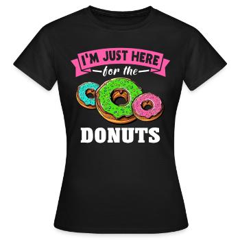 Donuts - Frauen T-Shirt - Schwarz - Vorne - AI Model Female 172 dark (172cm)