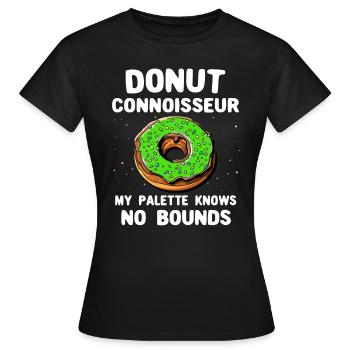 Donut Donut Lover - T-shirt Femme - noir - Devant - AI Model Female 172 dark (172cm)