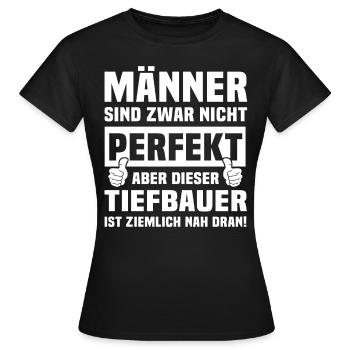 Tiefbauer - Frauen T-Shirt - Schwarz - Vorne - AI Model Female 172 dark (172cm)