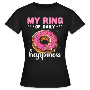 Donut Donut Lover - T-shirt Femme - noir - Devant - AI Model Female 172 dark (172cm)