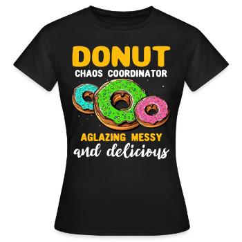 Donut Donut Lover - T-shirt Femme - noir - Devant - AI Model Female 172 dark (172cm)