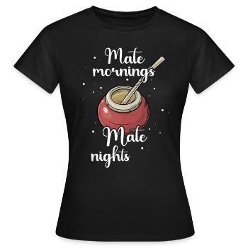 Thé Yerba mate - T-shirt Femme - noir - Devant - AI Model Female 172 dark (172cm)