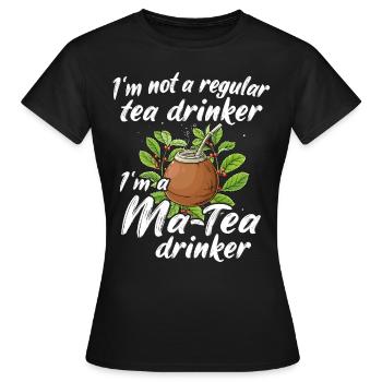 Thé Yerba mate - T-shirt Femme - noir - Devant - AI Model Female 172 dark (172cm)