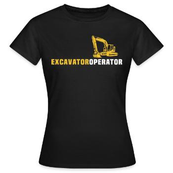 Les pelles entraînent les pilotes de pelles - T-shirt Femme - noir - Devant - AI Model Female 172 dark (172cm)