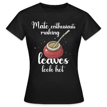 Thé Yerba mate - T-shirt Femme - noir - Devant - AI Model Female 172 dark (172cm)