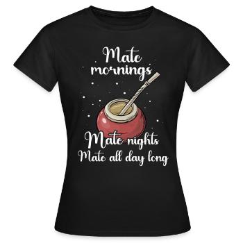 Yerba mate Cadeau - T-shirt Femme - noir - Devant - AI Model Female 172 dark (172cm)