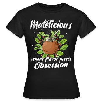 Mate Tee - Frauen T-Shirt - Schwarz - Vorne - AI Model Female 172 dark (172cm)
