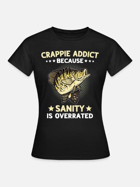 Crappie Fishing Sonnenbarsch - Frauen T-Shirt - Schwarz