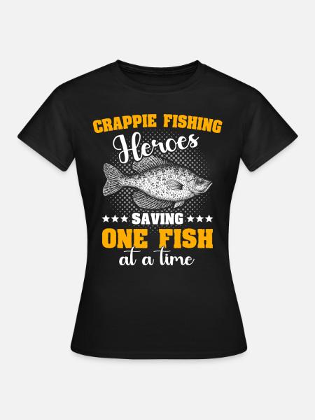 Crappie Fishing - Frauen T-Shirt - Schwarz