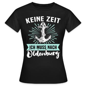 Oldenburg Sprüche Oldenburger - Frauen T-Shirt - Schwarz - Vorne - AI Model Female 172 dark (172cm)