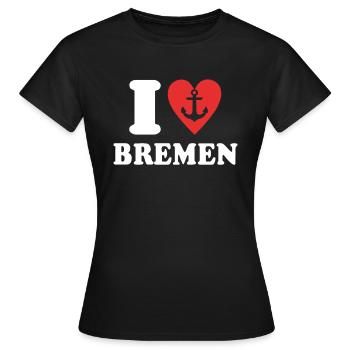 Brême Cher Brême - T-shirt Femme - noir - Devant - AI Model Female 172 dark (172cm)