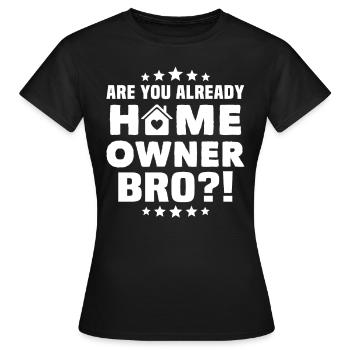 Propriétaire - T-shirt Femme - noir - Devant - AI Model Female 172 dark (172cm)