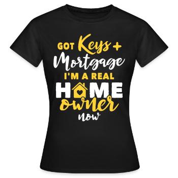 Home Owners Home Purchase - Women's T-Shirt - black - Front - AI Model Female 172 dark (172cm)