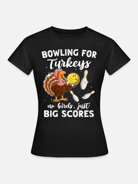 Bowling Turkey Strike - Frauen T-Shirt - Schwarz