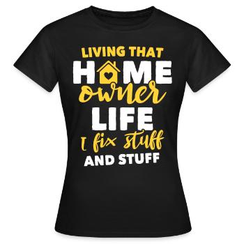 Propriétaires Propriétaires - T-shirt Femme - noir - Devant - AI Model Female 172 dark (172cm)