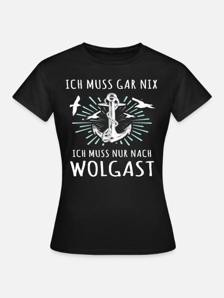 Wolgast Sprüche - Frauen T-Shirt - Schwarz
