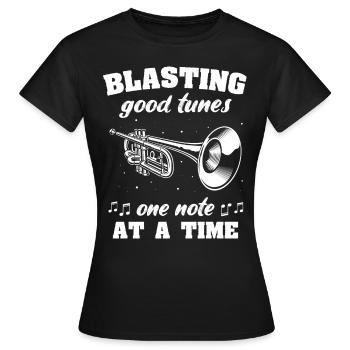 Instruments à vent, instrument, trompette, bugle - T-shirt Femme - noir - Devant - AI Model Female 172 dark (172cm)