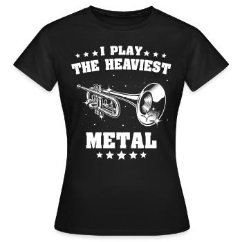 Instruments à vent, instrument, trompette, bugle - T-shirt Femme - noir - Devant - AI Model Female 172 dark (172cm)